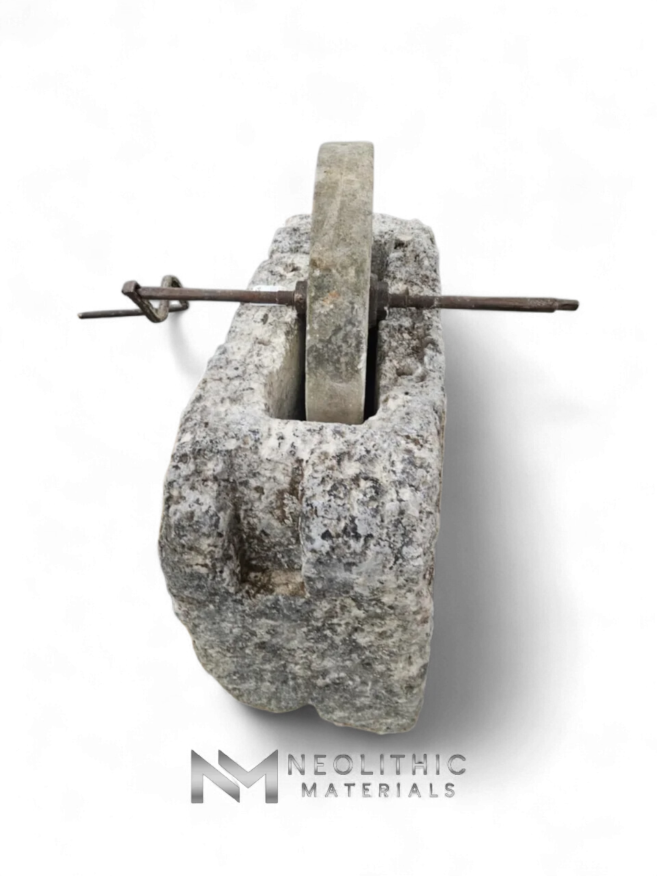 French Antique 19th Century Limestone Mill - Image 2